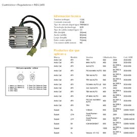 DZE, regulátor napětí, Suzuki DL650 04-09, SV650 03-08, SV1000 03-07, VL800 01-02 (35A) (ESR124)