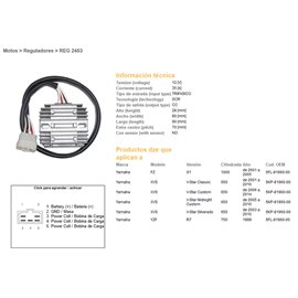 DZE, regulátor napětí, Yamaha FZS1000 01-05, XVS650 01-14 (5KP-81960-00) (35A) (ESR266)