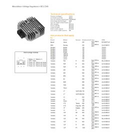 DZE, regulator napětí, Yamaha YZF R6 '99-'02, R1 '98-'01, TDM850 '96-'01 (35A) (ESR261,RGU-209,CL650A-12)