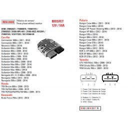 DZE, regulator napětí, CAN-AM 400/500/650/800/1000, Honda TRX500/650/680, Kawasaki KVF750 12-13, Polaris 400/500/550/570/800/900