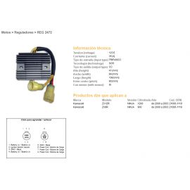 DZE, regulator napětí, Kawasaki ZX9R 00-03, ZX12R 00-03 (35A) (21066-1119) (ESR516)
