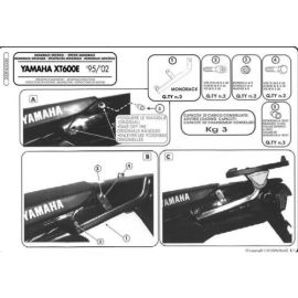 Kappa, nosič centrálního kufru, Yamaha XT 600E (95-02) (bez plotny)