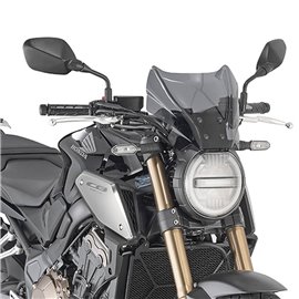 Kappa, plexištít, Honda CB 1000R (18-19), CB 650R (19), BENELLI 502C (19) 22 X 31 cm, kouřový - bez držáků