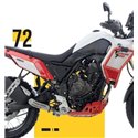 Crosspro, alu padací rámy a výztuhy chladiče, Yamaha XTZ 690 TENERE 700 (EURO 4 I EURO 5) '19 - '21, červená barva