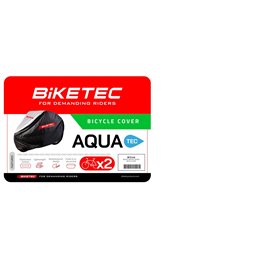 Biketec, Aquatec, voděodolný potah na dvě kola, barva černá/šedá, velikost M