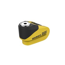 Oxford, zámek brzdového kotouče s alarmem model QUARTZ XA10, čep 10mm, barva žlutá / černá (původní kód: LK272)