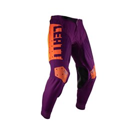 Leatt (kolekce 2023), kalhoty Moto 4.5 PANT INDIGO, barva fialová/oranžová, velikost XL
