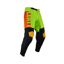 Leatt (kolekce 2023), kalhoty Moto 4.5 PANT CITRUS, barva oranžová/žlutá fluo/černá, velikost M