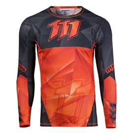 111 Racing, dres Moto 111.1 - RAPID ORANGE, barva černá/oranžová, velikost XL