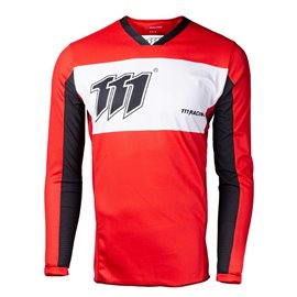 111 Racing, dres Moto 111.3 - REDRISK, barva červená/bílá/černá, velikost XL