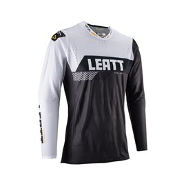 Leatt (kolekce 2023), dres Moto 5.5 ULTRAWELD JERSEY GRAPHITE, barva bílá/černá, velikost M