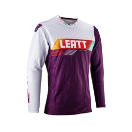 Leatt (kolekce 2023), dres Moto 5.5 ULTRAWELD JERSEY INDIGO, barva bílá/fialová, velikost L