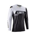 Leatt (kolekce 2023), dres Moto 5.5 ULTRAWELD JERSEY GRAPHITE, barva bílá/černá, velikost L