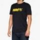 100 PROCENT KOSZULKA CODZIENNA Z KRÓTKIM RĘKAWEM (T-SHIRT) MODEL SPEED KOLOR CZARNY/ŻÓŁTY ROZMIAR L