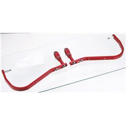 Accel, kryty páček ALU Enduro s výztuhou, s montážní sadou 22mm červená barva (bez plastových krytů SD02)