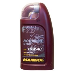 Mannol, motorový olej 4T Motorbike 10W40 1L Ester + MA2 Syntetic (7812) (20)