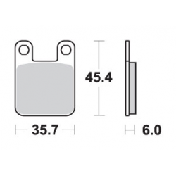 SBS, brzdové desky KH115 Street Ceramic, černá barva, určeno pro Yamaha DT50R '04-, TZR50 '03-, TOMOS