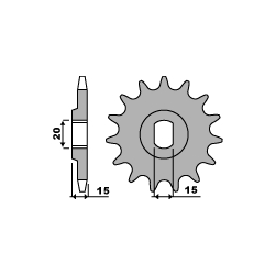 PBR ZĘBATKA PRZEDNIA 1170 14 18NC MOTO MORINI 350 (83-87) (ŁAŃC. 530)