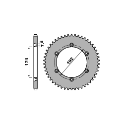 Vertex, horní sada těsnění Top-End, Yamaha YZ 250 '97-'98