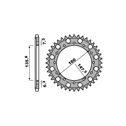 Vertex, těsnění víka alternátoru, Yamaha YZ 250 '88-'98 2VM-15451-11