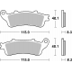 SBS PROMOCJA KLOCKI HAMULCOWE KH261 / KH281 STREET CERAMIC KOLOR CZARNY PASUJE DO: HONDA FES 250 FORESEIGHT, NSS 250 FORZA, FJS