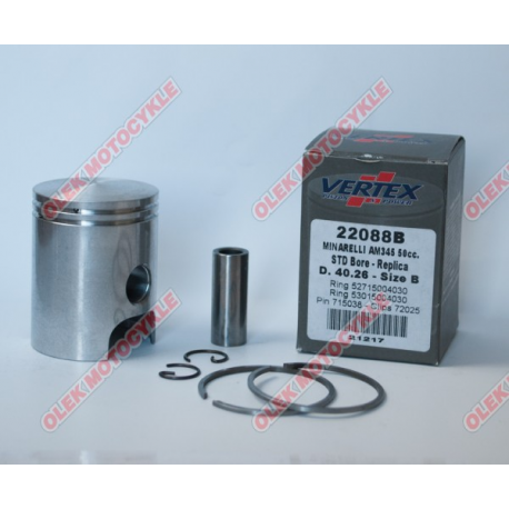 VERTEX TŁOK MINARELLI AM6, APRILIA, YAMAHA (40,28MM) REPLICA NICASIL (28,00/2,00/12,00) (PIERŚCIENIE 53015004030 X 1, 5271500403
