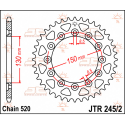 JT, rozeta 245 41 Honda XL 600 LM '85-'88 (JTR245/2.41)* (řetěz 520)