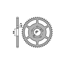 PBR ZĘBATKA TYLNA 254 37 C45 HONDA CBF 250 04-07 (JTR254.37) (ŁAŃC. 520)