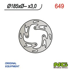 NG, přední brzdový kotouč, Gas Gas TXT 50 (04-09), 80 (04-08), 125/250 (03) (185X-X3)