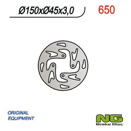 NG, zadní brzdový kotouč, Gas Gas TXT (150X45X3)