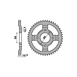 PBR, přední řetězové kolečko, 274 15 18NC Honda MTX 80 R2 87-92 (řetěz 428)