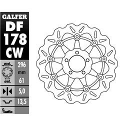 Galfer, brzdový kotouč Kawasaki ZX6R (98-99)