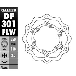 Galfer, brzdový kotouč 250mm plovoucí Suzuki/Yamaha (NG675, NG276)