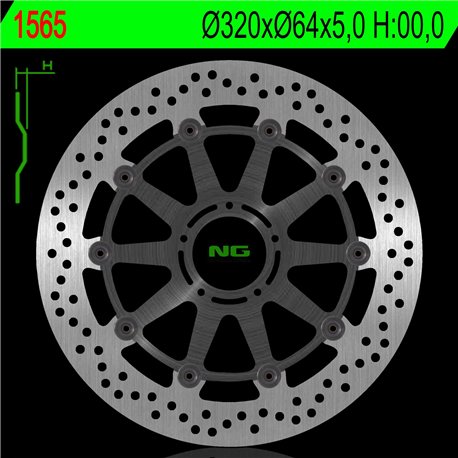NG, přední brzdový kotouč, KTM SUPERDUKE 1290 14-18 (320X64X5,0mm) (5X8,5mm)