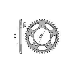 PBR ZĘBATKA TYLNA 408 46 C45 HONDA CBR/VTR/CB (JTR302.46) (TYLKO PBR) (ŁAŃC. 530)