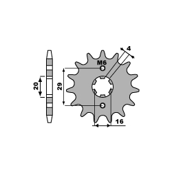 PBR ZĘBATKA PRZEDNIA 425 17 18NC (ŁAŃC. 428)