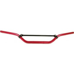 Accel, alu řidítka s hrazdou (22,2mm) MX typ Honda CR, nízká, červená barva (šířka 800mm, výška 71mm)