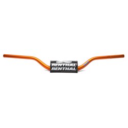 Renthal, řidítka 1,1/8" (28,6mm) MX Fatbar ORANGE RC HIGH, oranžová barva s chráničem