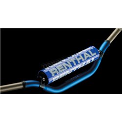 Renthal, řidítka 1,1/8" (28,6mm) MX Twinwall 918 HANDLEBAR BLUE CR HIGH/RICKY JOHNSON PADDED, modrá barva s chráničem