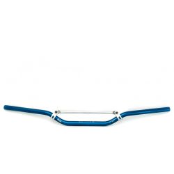 Accel, alu řidítka s hrazdou (22,2mm) MX typ Honda CR, nízká, modrá barva (šířka 800mm, výška 71mm