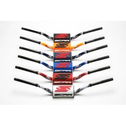 Scar racing, řidítka 28.6mm, model RC BEND, barva oranžová/černá, chránič barva oranžová/černá/bílá