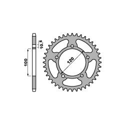 PBR ZĘBATKA TYLNA 4396 40 APRILLIA RS 125 (06-12) (JTR703.40) (ŁAŃC. 520)