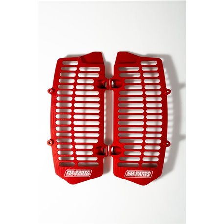 FM-Parts, duralové výztuhy chladičů (mřížky), KTM/Husqvarna '20-22', červená barva