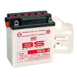 BS, akumulátor BB3L-A (YB3L-A) 12V 3AH 98X56X110, olověný (30A) (6) UE2019/1148