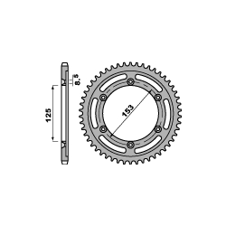 PBR, rozeta 4547 54 C45 Honda XR 125L 03-08 (JTR1258.54) (řetěz 428)