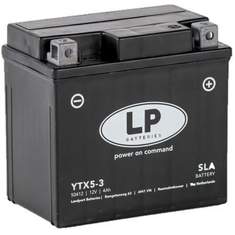 Landport, akumulátor YTX5-3 (YTX5L-BS) 12V 4AH (113X70X105mm) SLA, bezúdržbový (10)