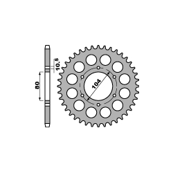 PBR, rozeta 488 38 C45 Kawasaki Z 550C/F , GPZ 550 (řetěz 530)