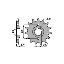 PBR, přední řetězové kolečko 523 16 18NC (řetěz 520) (JTF516.16)
