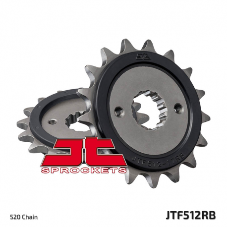 JT ZĘBATKA PRZEDNIA 525 17 Z GUMĄ KAWASAKI ER5 '97-'06 (JTF512.17RB)* (ŁAŃC. 520)