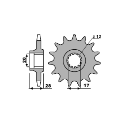 PBR ZĘBATKA PRZEDNIA 556 14 18NC (ŁAŃC. 520)
